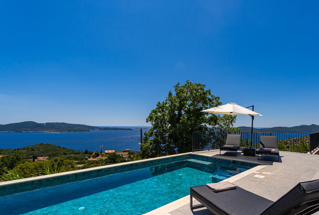 Infinity pool with Adriatic sea view near Dubrovnik